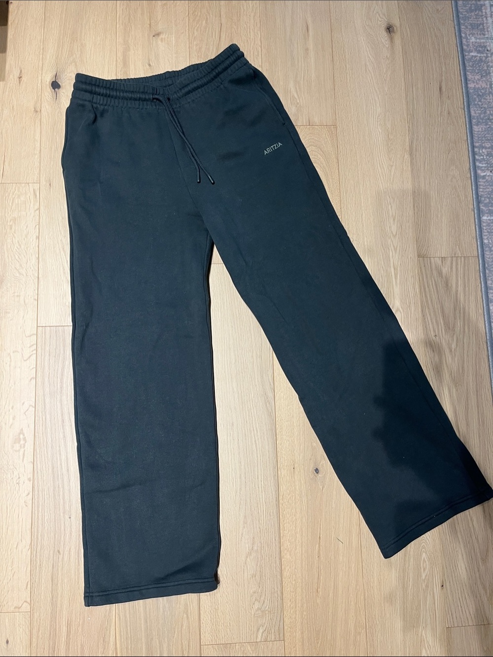 Mineral Green wide leg sweat pants
